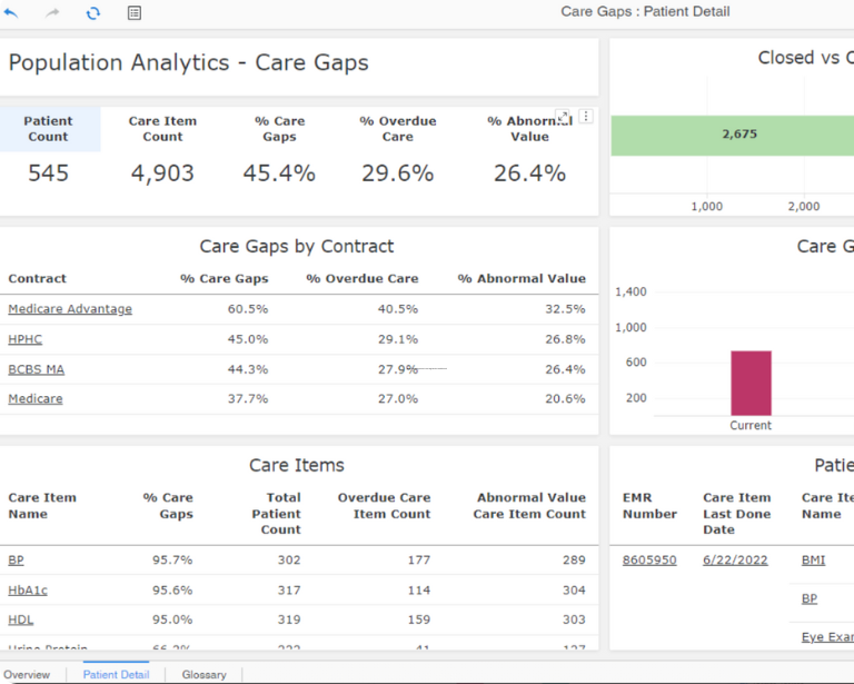 MEDITECH Expanse Patient Care Dashboard.