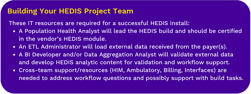 Building your HEDIS project team for value-based care