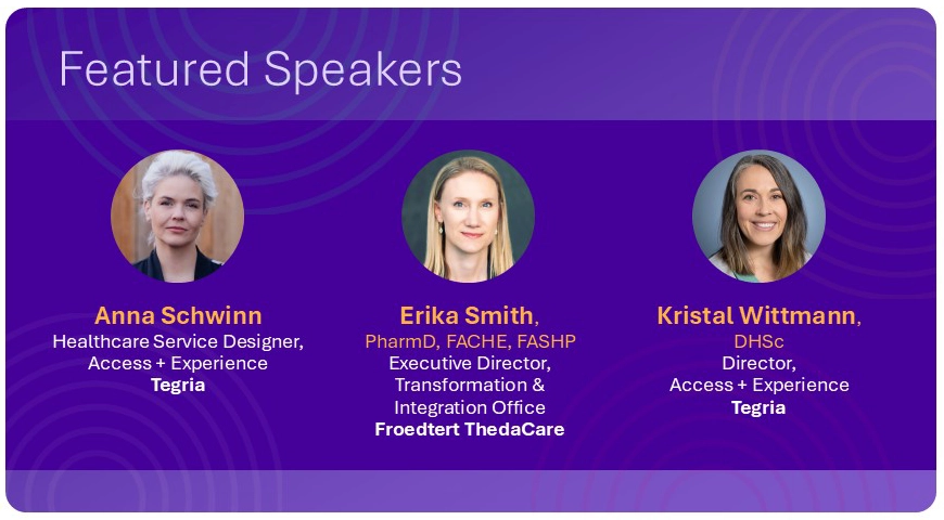 featured speakers during the virtual nursing webinar; Anna Schwinn, Erika Smith, and Kristal Wittmann