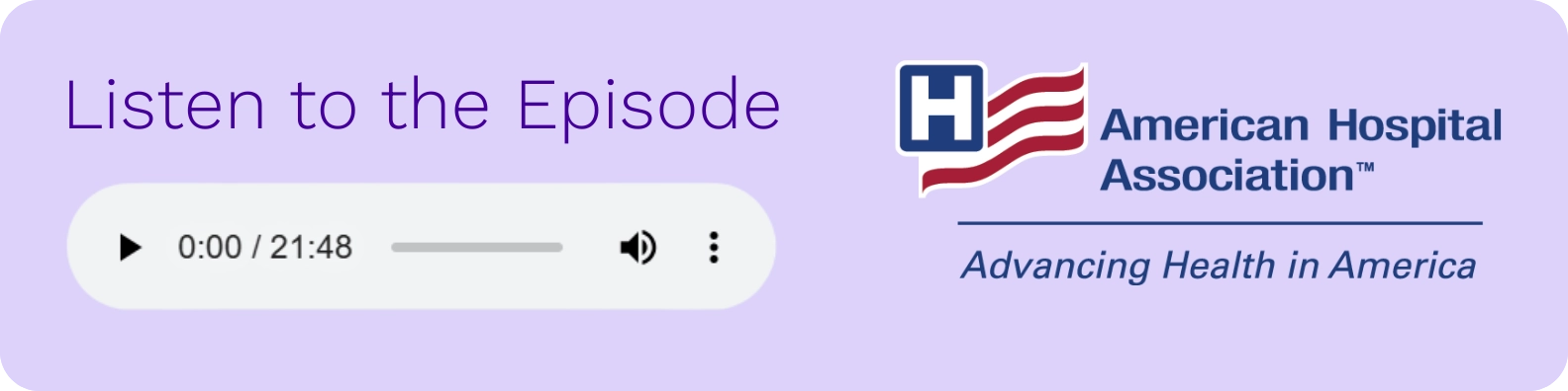 AHA banner to promote the episode, click to listen