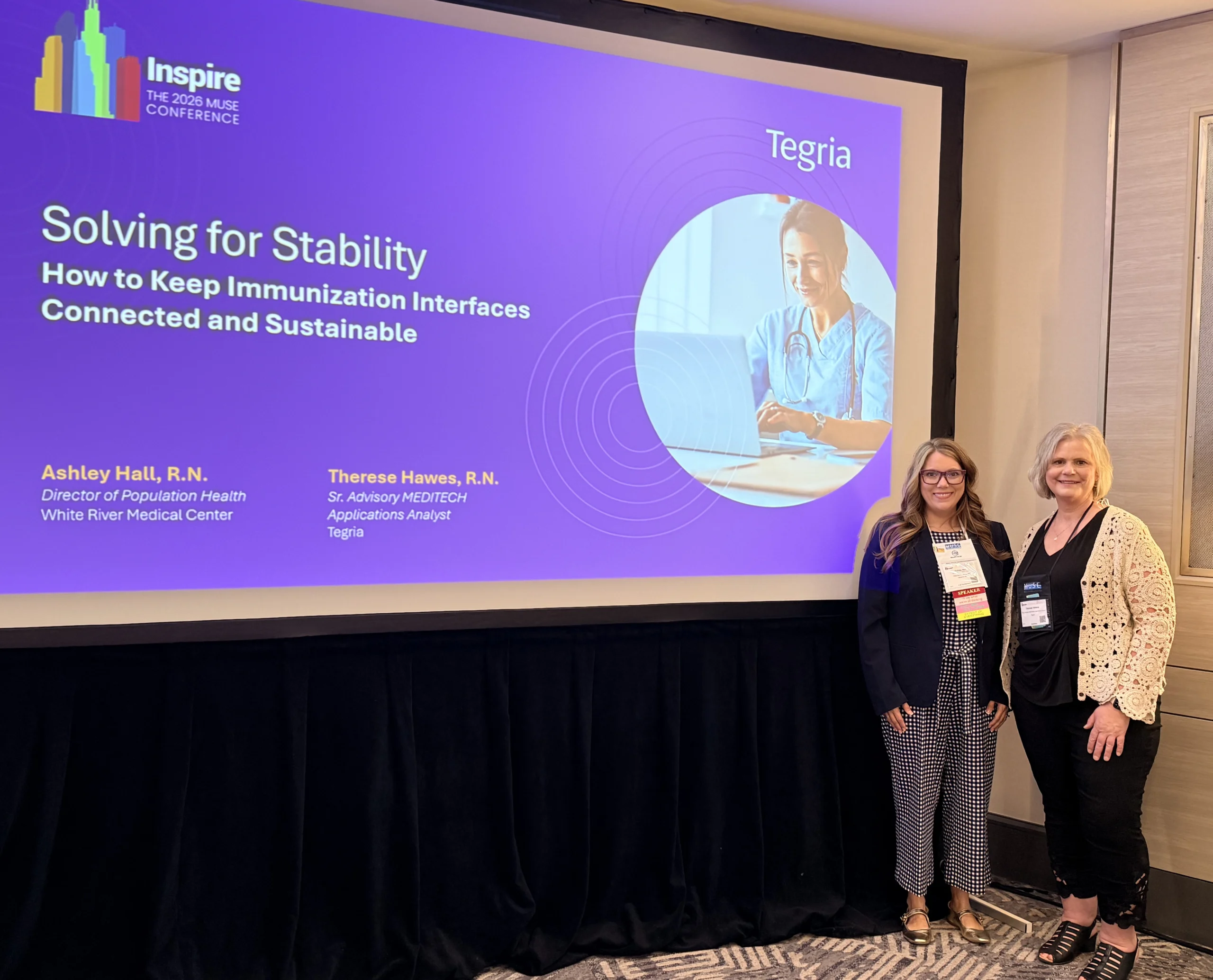 Ashley and Therese presenting at MUSE Inspire 2026