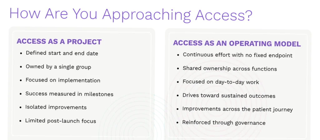 Are you approaching access as a project or access as an operating model? 